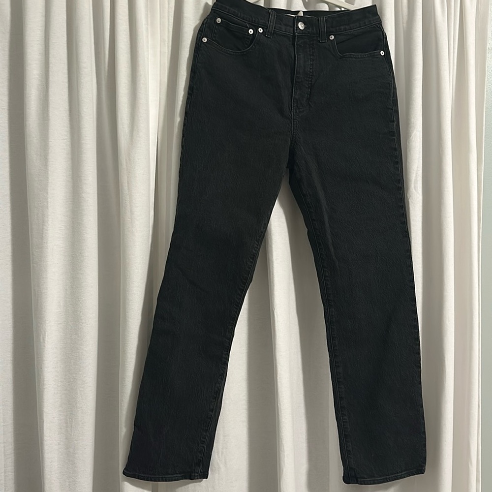 Madewell 90s straight black jean 28